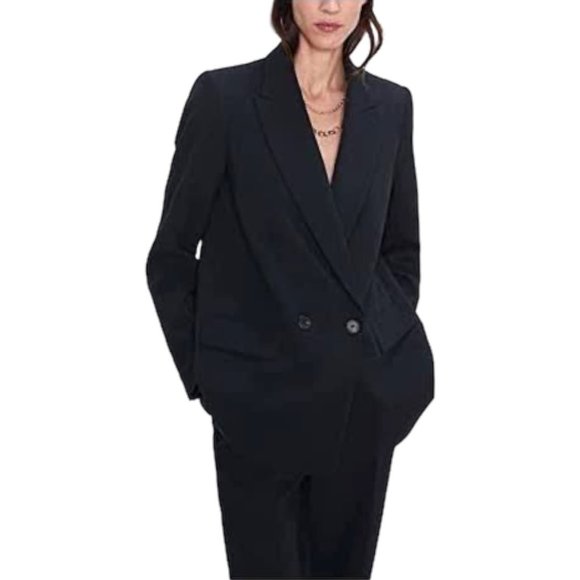 Cinzia Rocca By Rodel Pants - Cinzia Rocca Rodel Pant Suit Made In Italy Black Wool High Rise Pants Size 10: